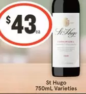 St Hugo -  750ml Varieties offers at $43 in IGA Liquor