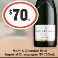 Moët & Chandon -  Brut Impérial Champagne Nv 750ml offers at $70 in IGA Liquor