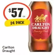 Carlton -  Draught offers at $57 in IGA Liquor