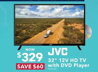 Jvc - 32" 12V HD TV With DVD Player offers at $329 in Jaycar Electronics