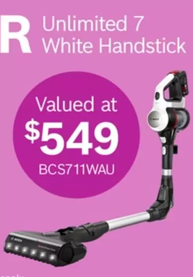 Unlimited 7 White Handstick offers at $549 in Bosch