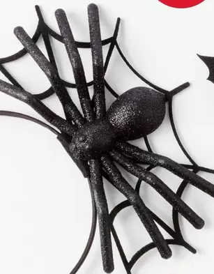 Halloween Spider Web Headband - Black offers at $5 in Kmart