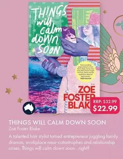 Things Will Calm Down Soon offers at $22.99 in QBD