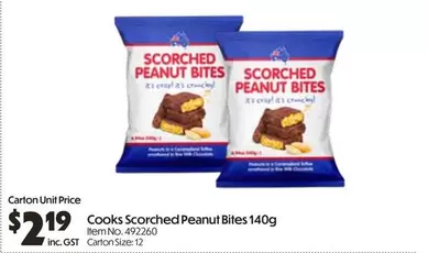 Cooks - Cookies Scorched Peanut Bites 140g offers at $2.19 in Campbells