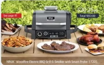 Ninja -  Woodfire Electric Bbq Grill & Smoker With Smart Probe offers at $20.25 in Chrisco