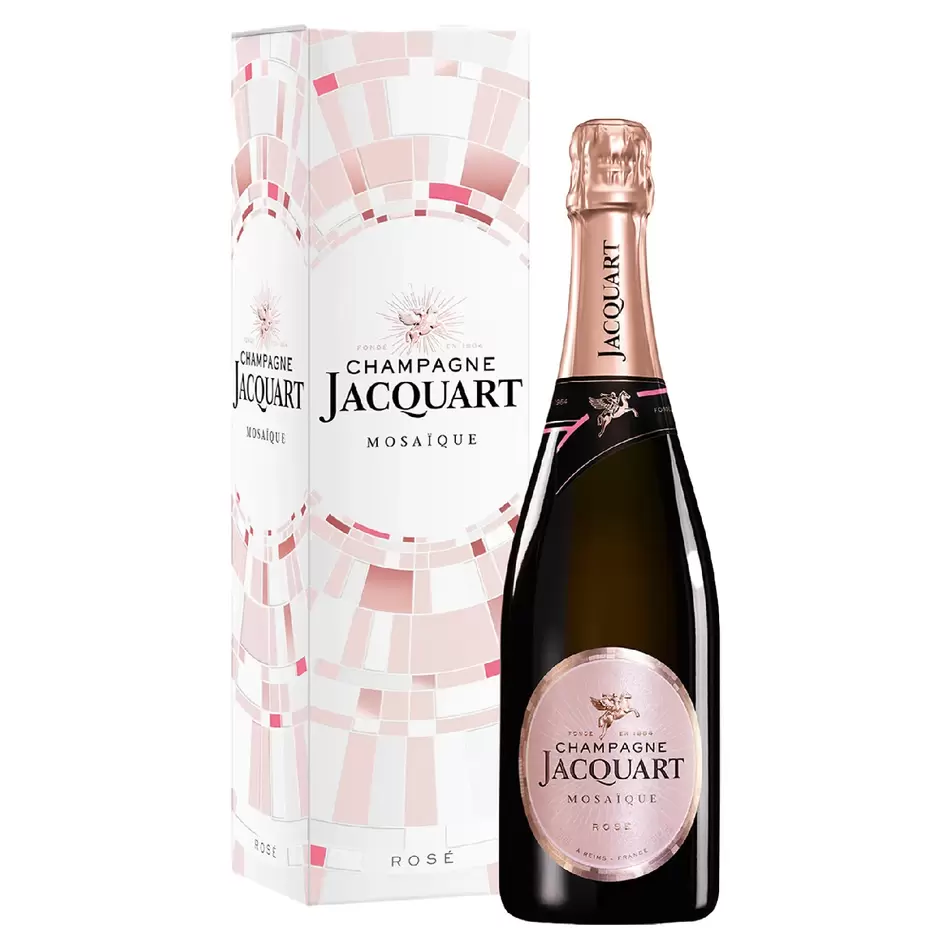 Champagne Jacquart Rose Mosaique NV in Gift Box offers at $99 in Qantas