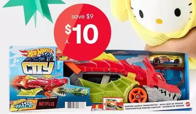 Hot Wheels - Dragon Launch Transporter offers at $10 in Kmart