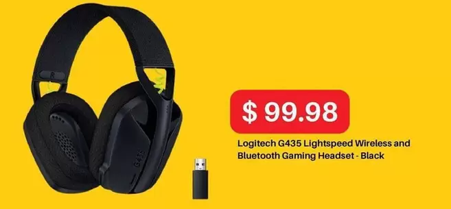 Logitech - G435 Lightspeed Wireless And Bluetooth Gaming Headset - Black offers at $99.98 in EB Games