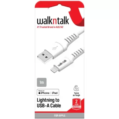 Walkntalk Sync Cable Lightning White offers at $29.99 in Smokemart & Giftbox