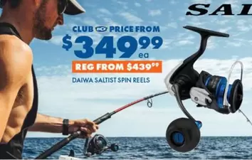 Daiwa - Saltist Spin Reels offers at $349.99 in BCF