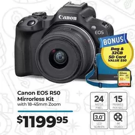 Canon - Eos R50 Mirrorless Kit offers at $1199.95 in Ted's Cameras