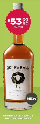 Skrewball - Peanut Butter Whiskey offers at $53.99 in Thirsty Camel