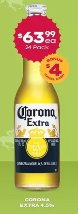 Corona Extra - 4.5% offers at $63.99 in Thirsty Camel