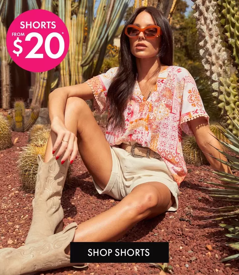 Shorts offers at $20 in Rockmans