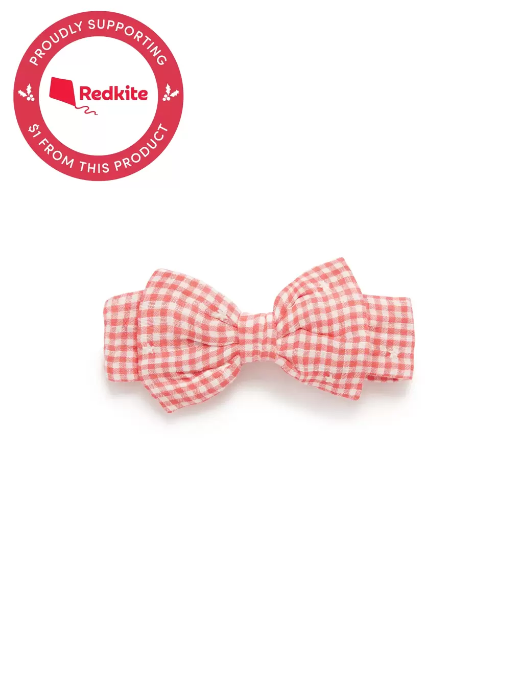 Festive Gingham Bow Headband offers at $14.95 in Purebaby