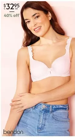 Bendon Damask Contour Underwire Bra offers at $32.95 in Harris Scarfe