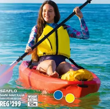 Seaflo - Adult Kayak offers at $199 in Anaconda