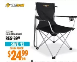 Oztrail - Hamilton Chair offers at $24.99 in Anaconda