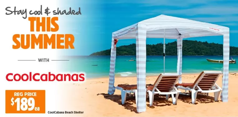  CoolCabana - Beach Shelter offers at $189 in Anaconda