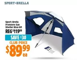  Sport-Brella - Premiere Sun Shelter Blue 8ft offers at $89.99 in Anaconda