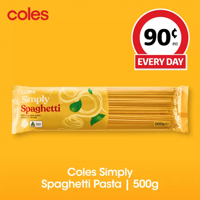 COLES SIMPLY SPAGHETTI PASTA offers in Coles