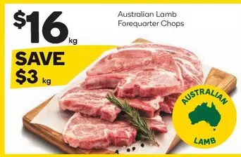 Australian Lamb Forequarter Chops offers at $16 in Woolworths