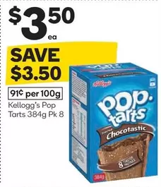 Kelloggs - Pop Tarts 384g offers at $3.5 in Woolworths