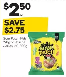 Lea - Kids 190g Or Pascall Jellies 160 300g offers at $2.5 in Woolworths