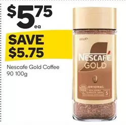 Nescafe - Gold Coffee 90 Tablets offers at $5.75 in Woolworths