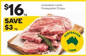 Australian Lamb Forequarter Chops offers at $16 in Woolworths