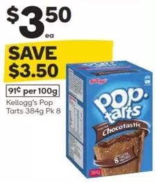 Kelloggs - Pop Tarts 384g Pk 8 offers at $3.5 in Woolworths