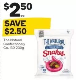 The Natural Confectionery Co - . 130 230g offers at $2.5 in Woolworths