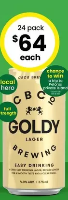 Cbco - Goldy Lager Cans 375mL offers at $64 in The Bottle-O