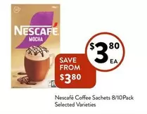 Nescafe - Coffee Sachets 8/10Pack Selected Varieties offers at $3.8 in Foodworks