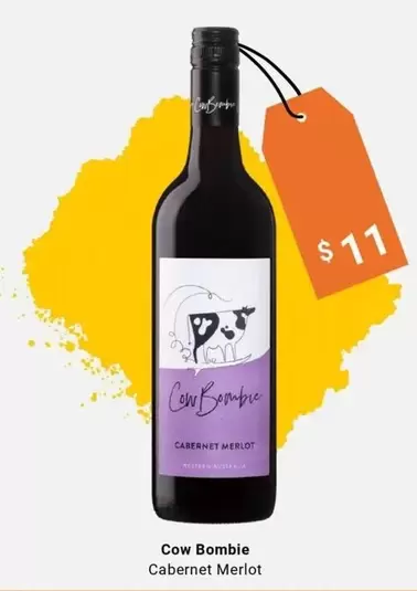 Cow Bombie -  Cabernet Merlot offers at $11 in BWS