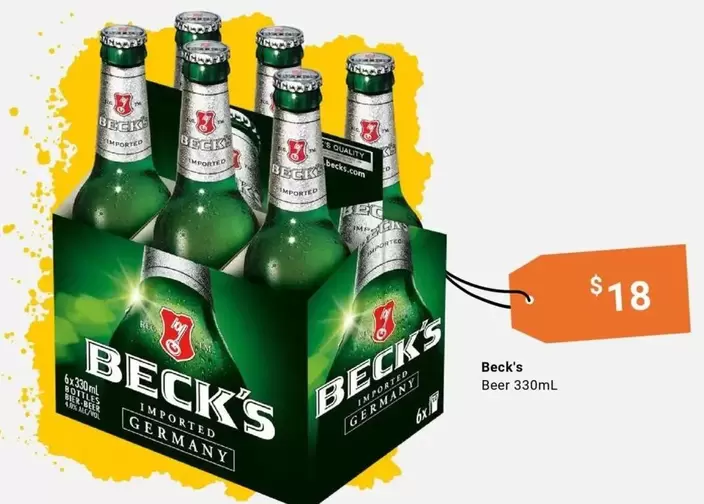 Becks - Beer 330mL offers at $18 in BWS