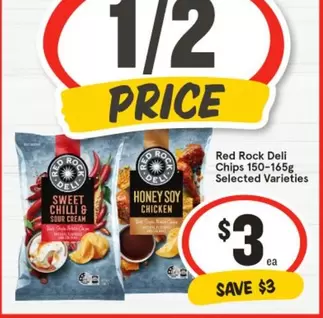 Roc - Red k Deli Chips - 150-165g Selected Varieties offers in IGA