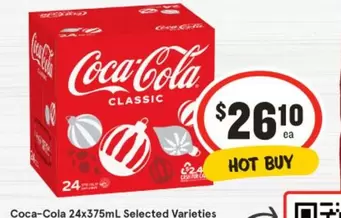 Coca Cola - Coca-Cola 24x375ml Selected Varieties offers at $26.19 in IGA