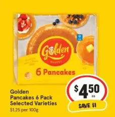 Golden - Pancakes 6 Pack Selected Varieties offers at $4.5 in IGA