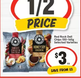 Roc - Red k Deli - Chips 150-165g Selected Varieties offers at $3 in IGA