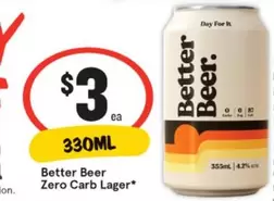 ION - Beer Zero Carb Lager offers at $3 in IGA