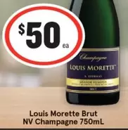 Brut -  Nv Champagne 750ml offers at $50 in IGA