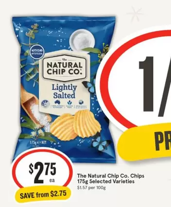 The Natural - Chip Co. Chips 175g Selected Varieties offers at $2.75 in IGA