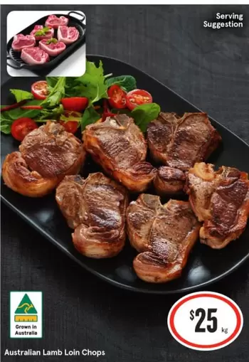 Australian Lamb Loin Chops offers at $25 in IGA