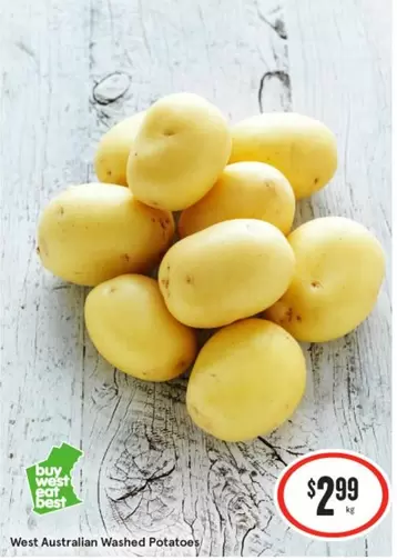 West Australian Washed Potatoes offers at $2.99 in IGA