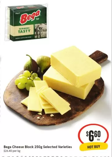 Bega - Cheese Block 250g Selected Varieties offers at $6.6 in IGA