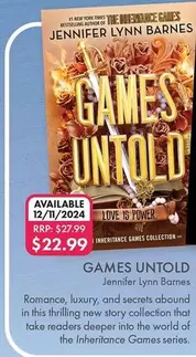 Games Untold offers at $22.99 in QBD