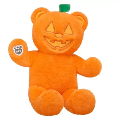 Pumpkin Glow Halloween Teddy Bear offers at $40 in Build-A-Bear