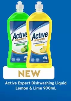 Active Expert Dishwashing Liquid Lemon & Lime 900mL offers at $12.99 in IGA