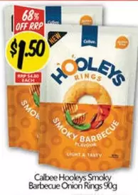 Calbee - Hooleys Smoky Barbecue Onion Rings 90g offers at $1.5 in NQR